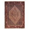 Hand-Knotted Persian Kurdistan Ahmadi Rug (Tribal Mahi Medallion / Herati) - Brown Wool