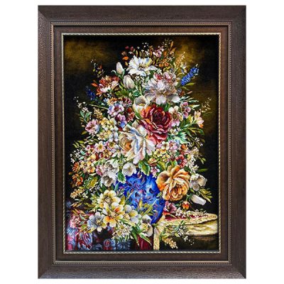 Hand-Knotted Persian Silk Pictorial Wall Hanging Rug – Dara Floral Design, Ardakan