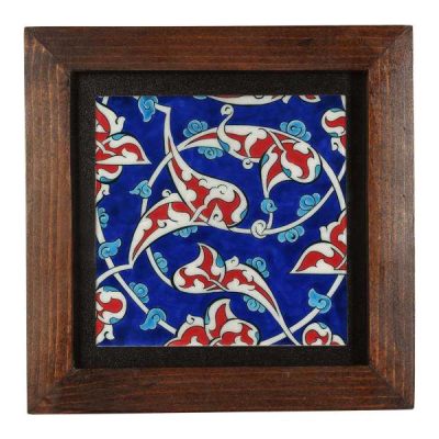 Persian Sima Decorative Ceramic Tile – Floral Iranian Wall Artwork