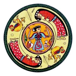 Decorative Pottery Wall Plate Hand-Painted Rajasthani X