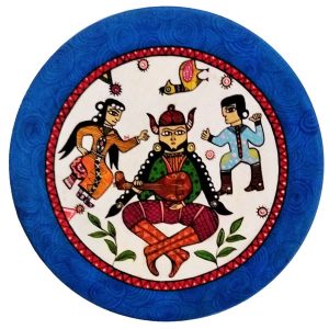 Decorative Pottery Wall Plate Hand-Painted Rajasthani IIII