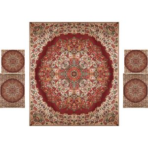 Persian Bedspread Set – Oriental Style Double Size with Termeh Fabric – Hana