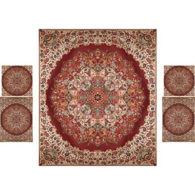 Persian Bedspread Set – Oriental Style Double Size with Termeh Fabric – Hana