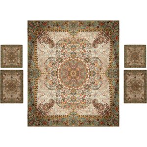 Persian Bedspread Set – Oriental Style Double Size with Termeh Fabric – Negin