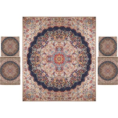 Persian Bedspread Set – Oriental Style Double Size with Termeh Fabric – Ordibehesht