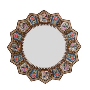 Persian Wooden Mirror Frame – Khatamkari Model Gohar