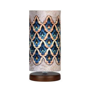 Minimalist Handcrafted Persian Wooden Table Lamp – Rahimi Cylindrical Design