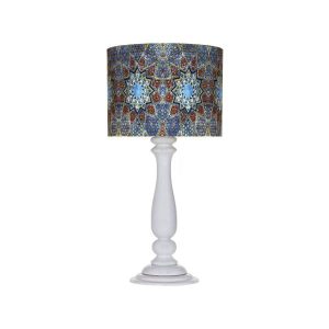 Traditional Wooden Table Lamp with Persian Inspired Lampshade Samin