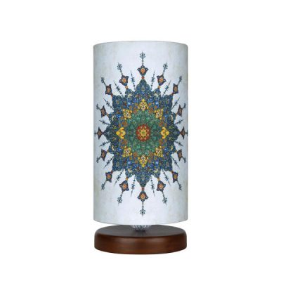 Minimalist Handcrafted Persian Wooden Table Lamp – Sarv Cylindrical Design