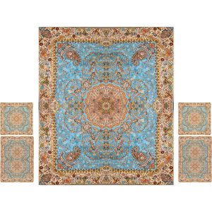 Persian Bedspread Set – Oriental Style Double Size with Termeh Fabric – Afshar