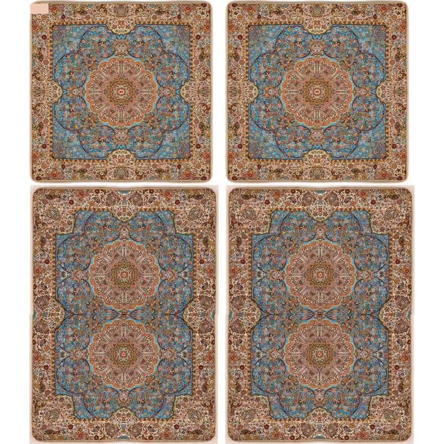 Persian Bedspread Set – Oriental Style Double Size with Termeh Fabric – Afshar