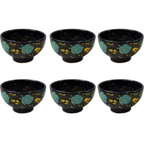 Handcrafted Pottery Bowl – For Yogurt, Desserts, Salad, & Noodles | Navy Blue (Set of 6)