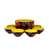 Handcrafted Pottery Bowl - For Yogurt, Desserts, Salad, & Noodles (Set of 6)