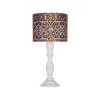 Traditional Wooden Table Lamp with Persian-Inspired Dalan Shade