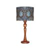 Traditional Wooden Table Lamp with Persian-Inspired Mina Shade
