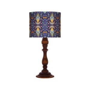 Traditional Wooden Table Lamp with Persian Inspired Lampshade Yalda