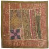 Embroidered Cushion Cover - Pink Suzani Design