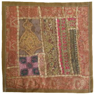 Embroidered Cushion Cover – Pink Suzani Design