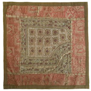 Embroidered Cushion Cover – Pink Suzani Design II