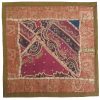 Embroidered Cushion Cover - Purple Suzani Design