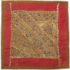 Embroidered Cushion Cover - Red Suzani Design