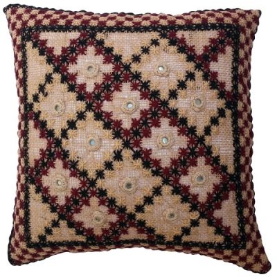 Embroidered Cushion Cover - Cream Hana Design