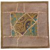 Embroidered Cushion Cover - Blue Suzani Design