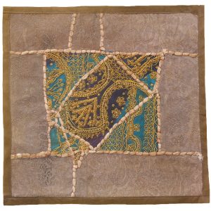 Embroidered Cushion Cover – Blue Suzani Design