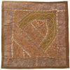 Embroidered Cushion Cover - Golden Suzani Design