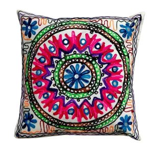 Embroidered Cushion Cover – Moonlight Suzani Design