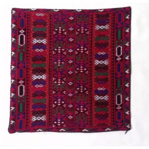 Embroidered Cushion Cover – Red Suzani Design