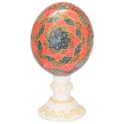 Persian Decorative Hand Painted Ostrich Egg Shell - Abbasi II