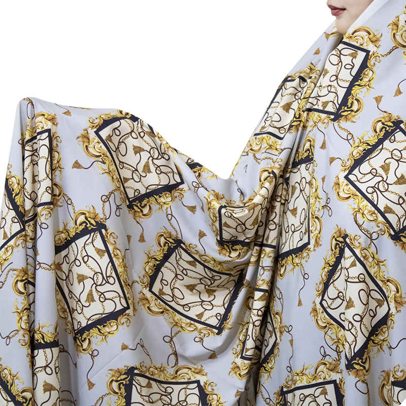 Golden White Floral Overhead Hijab – Persian Namaz Gown