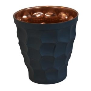 Persian Copper Cup – Handcrafted with Handle for Cold Drinks – Hammered Black