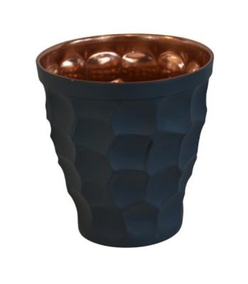 Persian Copper Cup - Handcrafted with Handle for Cold Drinks - Hammered Black