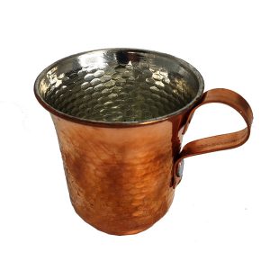 Persian Copper Cup – Handcrafted with Handle for Cold Drinks – Hammered Darabi