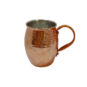 Persian Copper Cup – Handcrafted with Handle for Cold Drinks – Hammered Darin