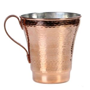 Persian Copper Cup – Handcrafted with Handle for Cold Drinks – Hammered Hiva