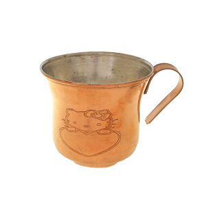 Persian Copper Cup – Handcrafted with Handle for Cold Drinks – Hammered Kity