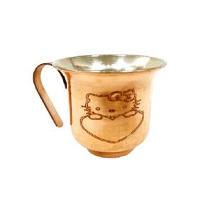 Persian Copper Cup – Handcrafted with Handle for Cold Drinks – Hammered Lida