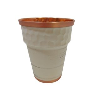 Persian Copper Cup – Handcrafted with Handle for Cold Drinks – Hammered Minimal
