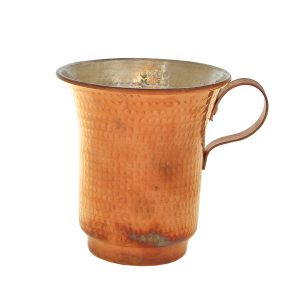Persian Copper Cup – Handcrafted with Handle for Cold Drinks – Hammered Parin