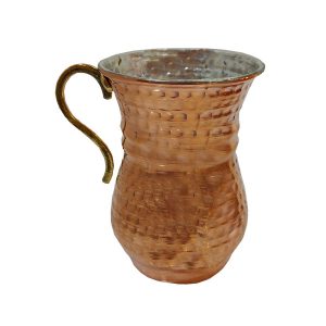 Persian Copper Cup – Handcrafted with Handle for Cold Drinks – Hammered Rana