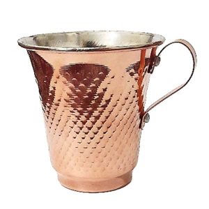 Persian Copper Cup – Handcrafted with Handle for Cold Drinks – Hammered Rasti