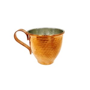 Persian Copper Cup – Handcrafted with Handle for Cold Drinks – Hammered Savin I