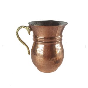 Persian Copper Cup – Handcrafted with Handle for Cold Drinks – Hammered Tork