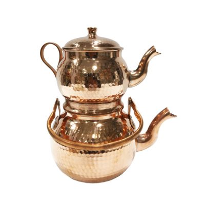 Persian Copper Double Teapot Durable and Hammered Dana
