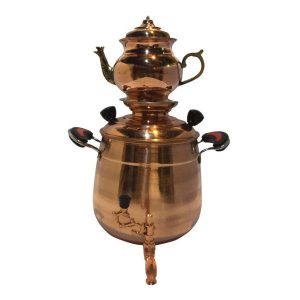 Persian Copper Stovetop Samovar Tea Maker with Teapot Model Diva