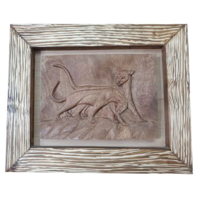 Wood Carved Lion Wall Art – Artistic Animal Artwork for Traditional Home Decor