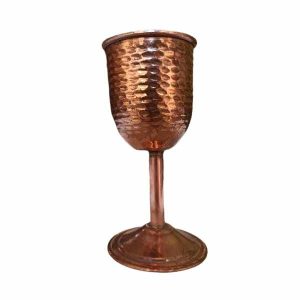 Handcrafted Persian Copper Wine Glass Stemware – Hammered Model Aryan